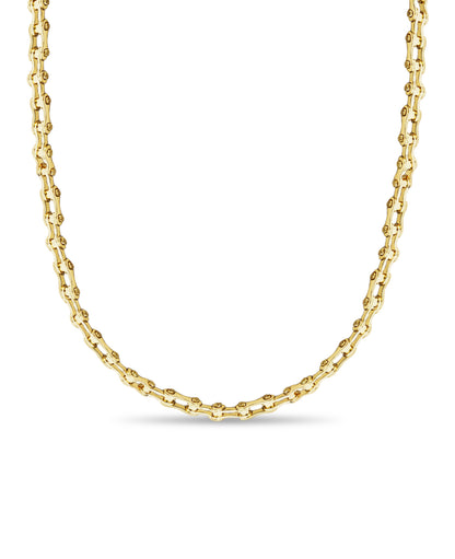 Motorcycle/Bike Chain Solid Gold Handmade Necklace , 12mm, 16-30 Inch