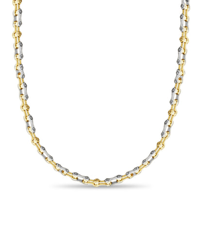 Motorcycle/Bike Chain Solid Gold Handmade Necklace , 12mm, 16-30 Inch