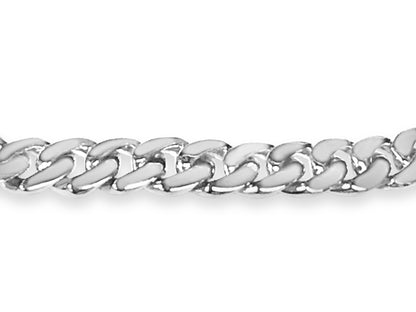 ID Curb Solid Gold Handmade Bracelet , 8mm, 6.5-10 Inch