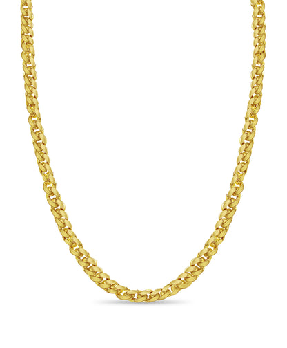 Curb Solid Gold Handmade Necklace , 15mm, 16-30 Inch