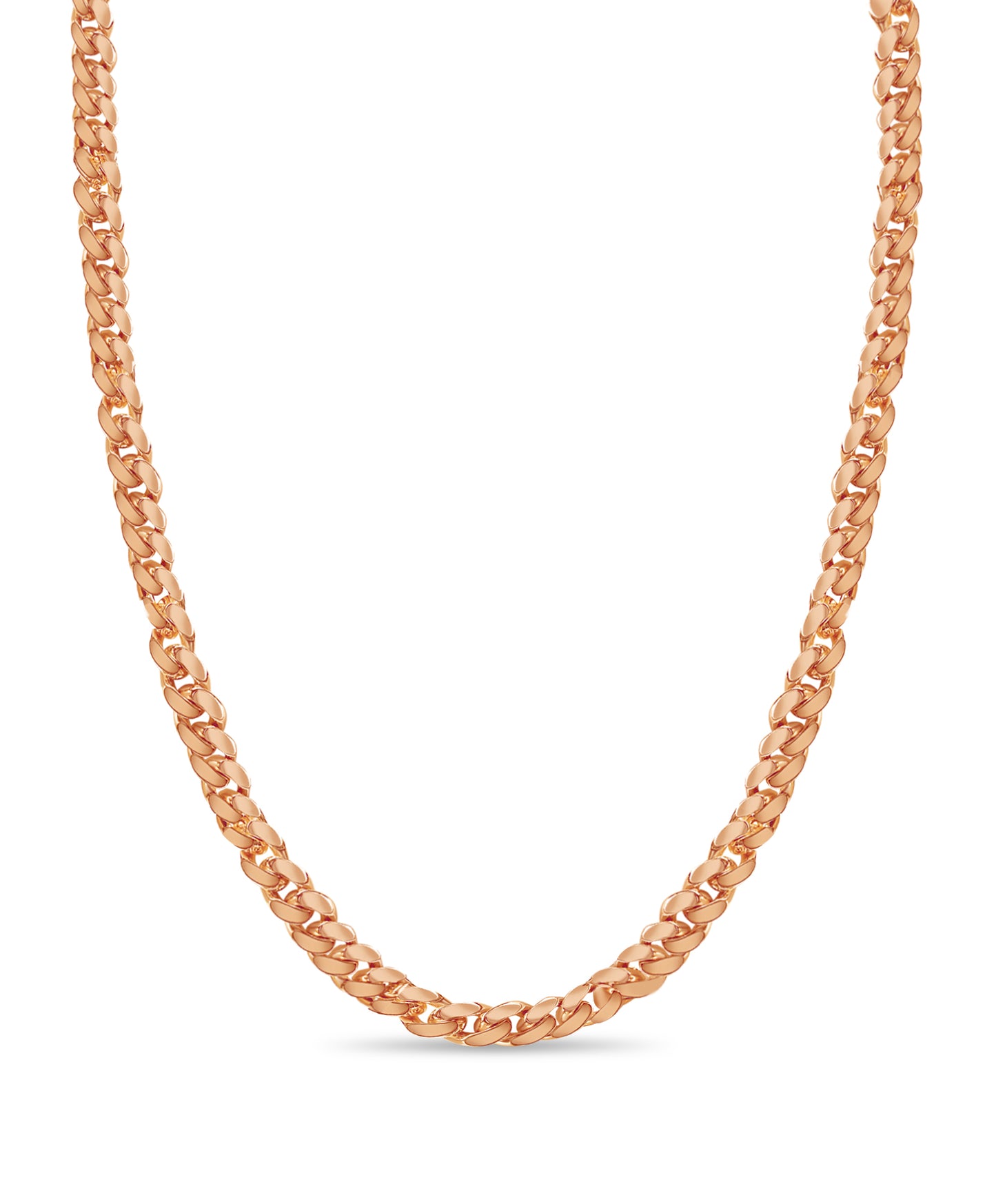 Curb Solid Gold Handmade Necklace , 15mm, 16-30 Inch