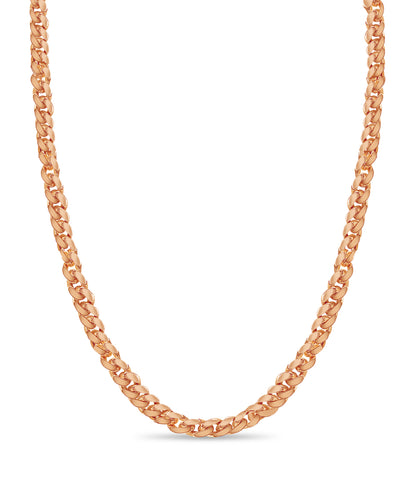 Curb Solid Gold Handmade Necklace , 15mm, 16-30 Inch