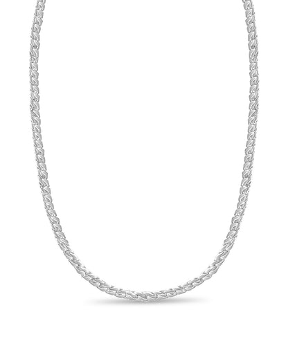 Curb Solid Gold Handmade Necklace , 9mm, 16-30 Inch