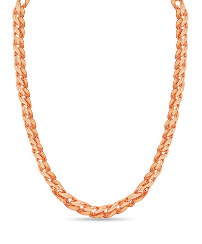 Curb Solid Gold Handmade Necklace , 16mm, 16-30 Inch