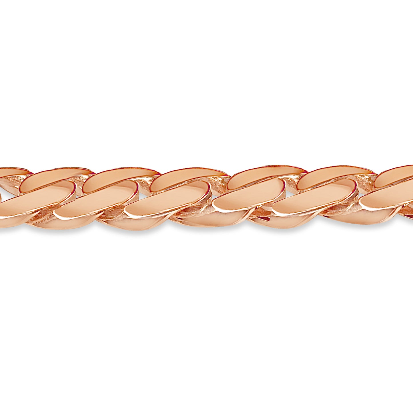 Curb Solid Gold Handmade Bracelet , 14mm, 6.5-10 Inch