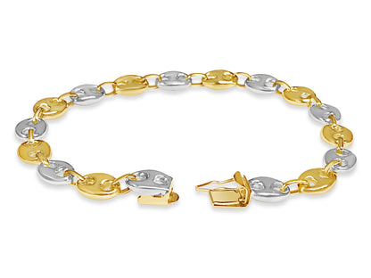 Mariner Solid Gold Handmade Bracelet , 9mm, 6.5-10 Inch