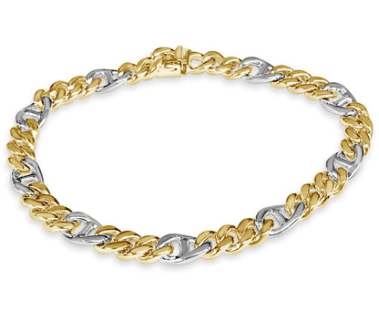 Mariner Solid Gold Handmade Bracelet , 7mm, 6.5-10 Inch