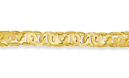 Tiger Eye Solid Gold Handmade Bracelet , 11mm, 6.5-10 Inch