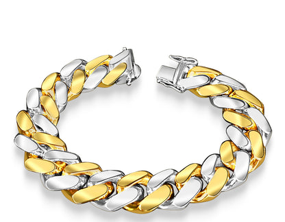 Miami Cuban Solid Gold Handmade Bracelet , 18mm, 6.5-10 Inch