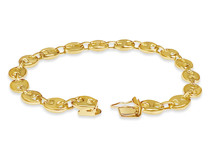 Mariner Solid Gold Handmade Bracelet , 9mm, 6.5-10 Inch
