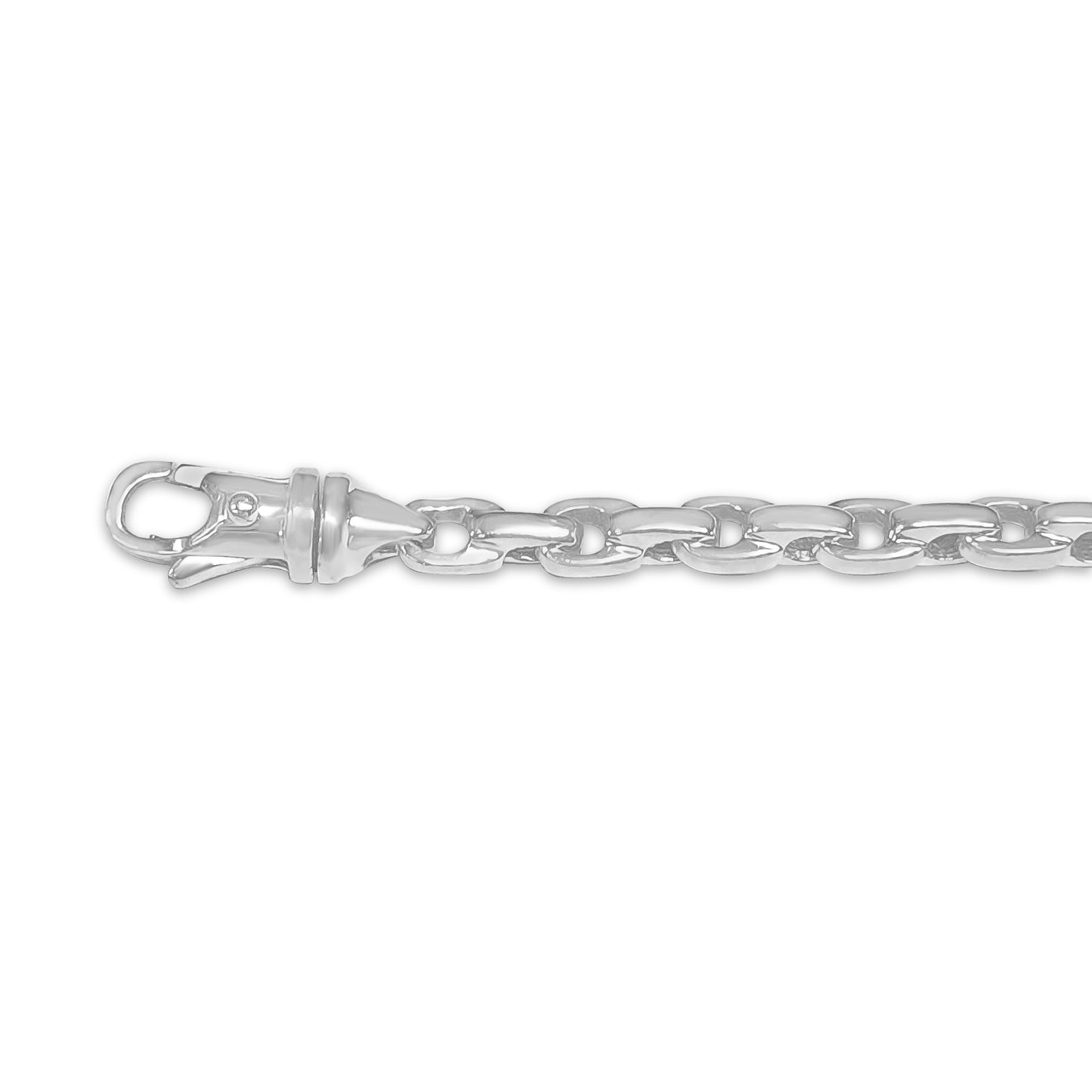 Fancy Rolo Solid Gold Handmade Bracelet , 5mm, 6.5-10 Inch