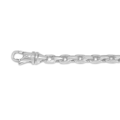 Fancy Rolo Solid Gold Handmade Bracelet , 5mm, 6.5-10 Inch