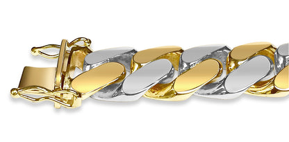 Miami Cuban Solid Gold Handmade Bracelet , 14mm, 6.5-10 Inch