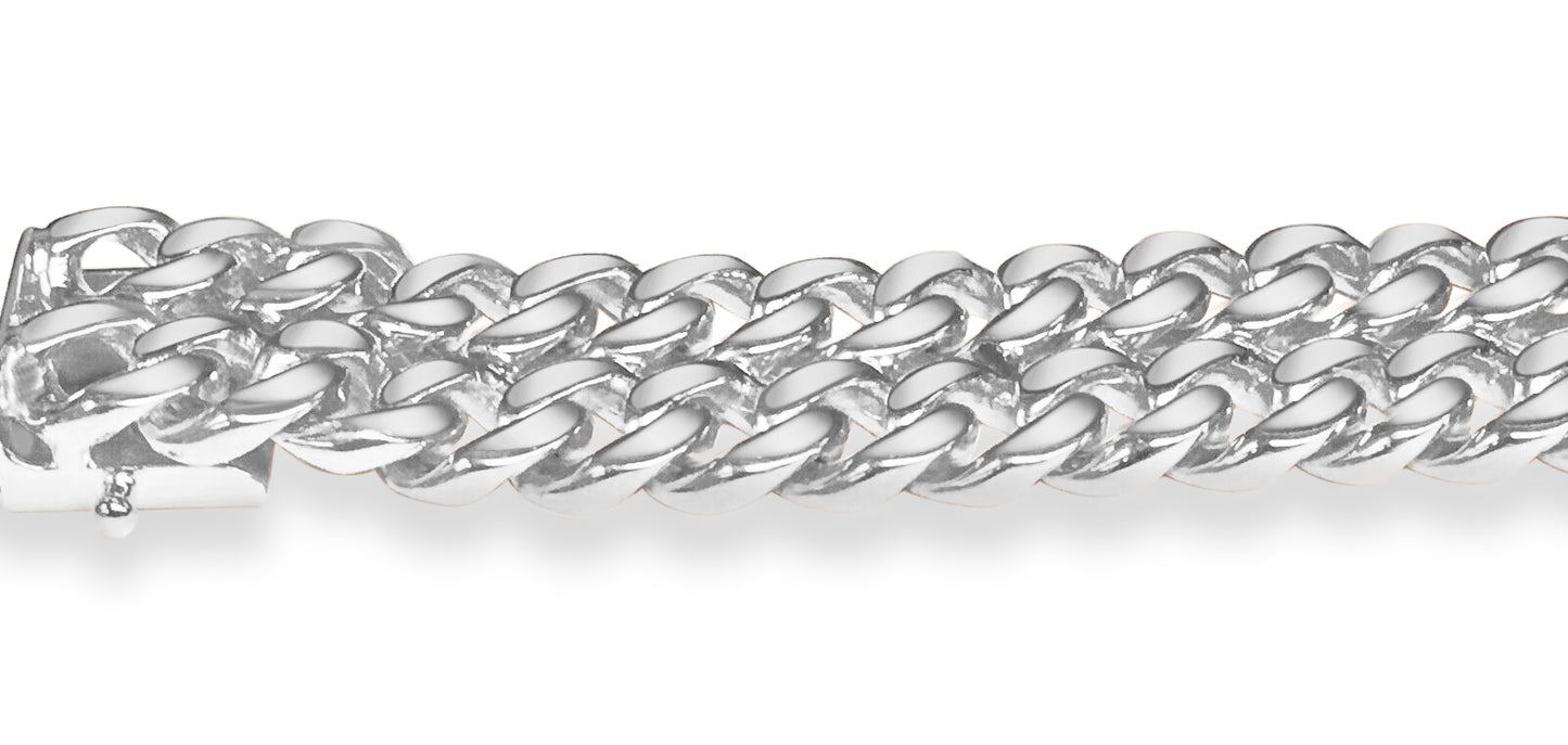 ID Curb Solid Gold Handmade Bracelet , 16mm, 6.5-10 Inch