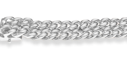 ID Curb Solid Gold Handmade Bracelet , 16mm, 6.5-10 Inch
