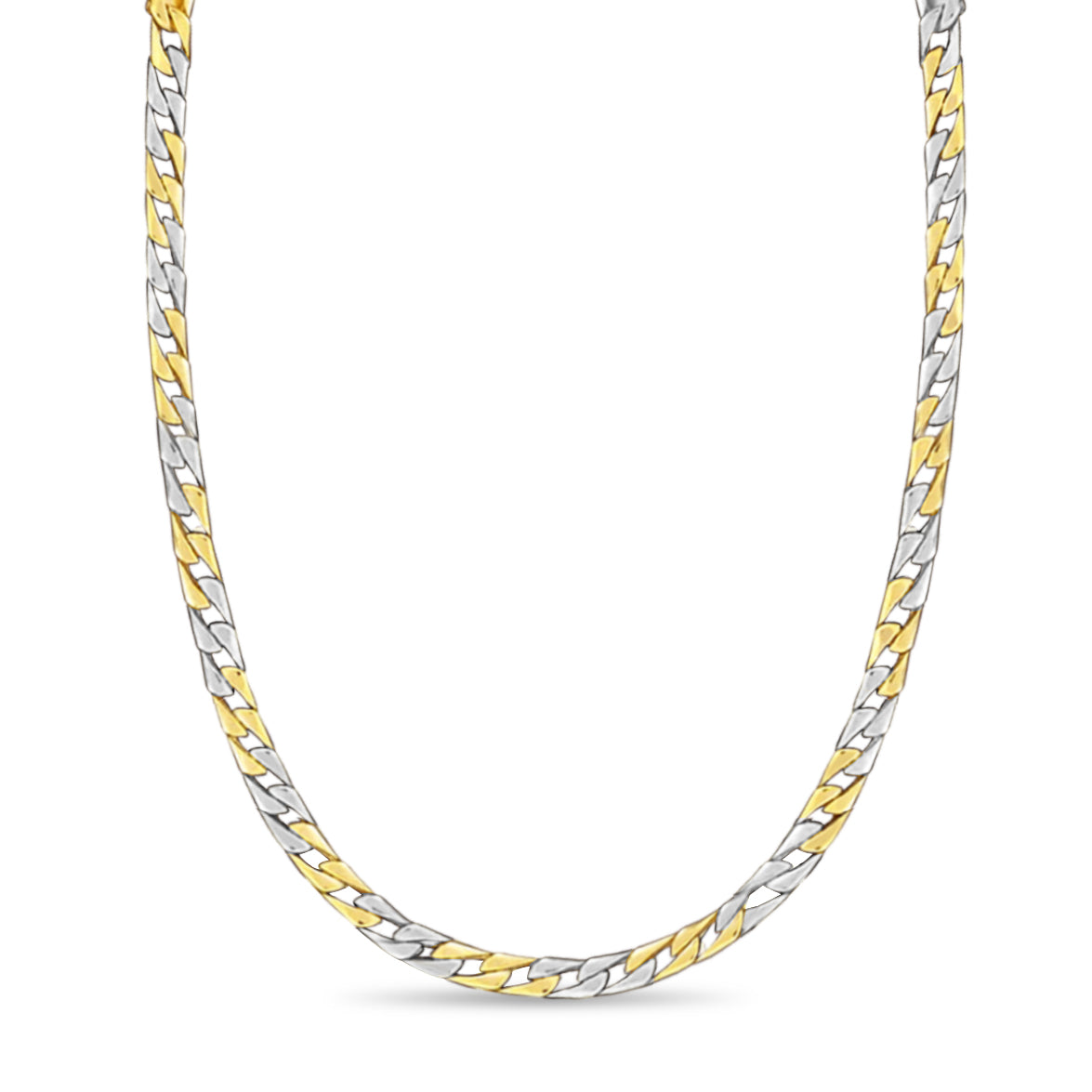 Curb Solid Gold Handmade Necklace , 7mm, 16-30 Inch