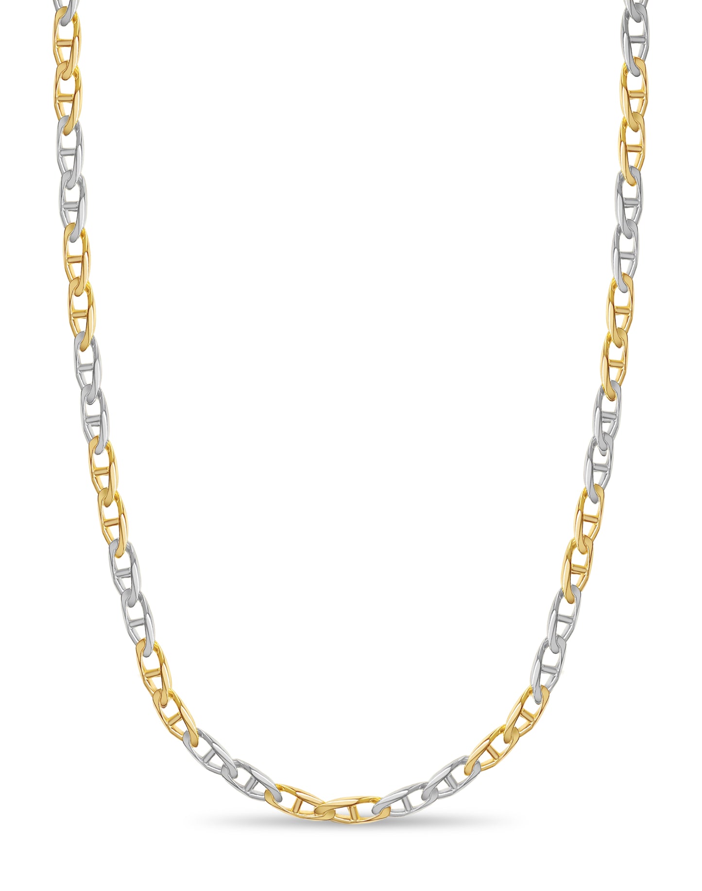 Mariner Solid Gold Handmade Necklace , 11mm, 16-30 Inch
