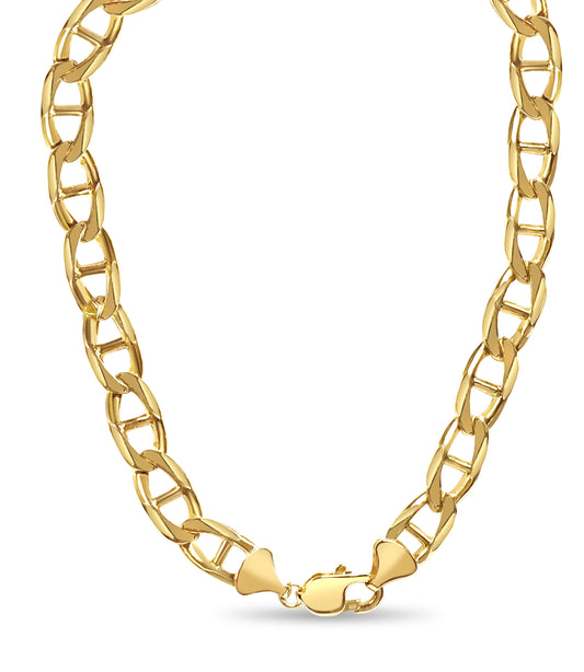 Mariner Solid Gold Handmade Necklace , 15mm, 16-30 Inch