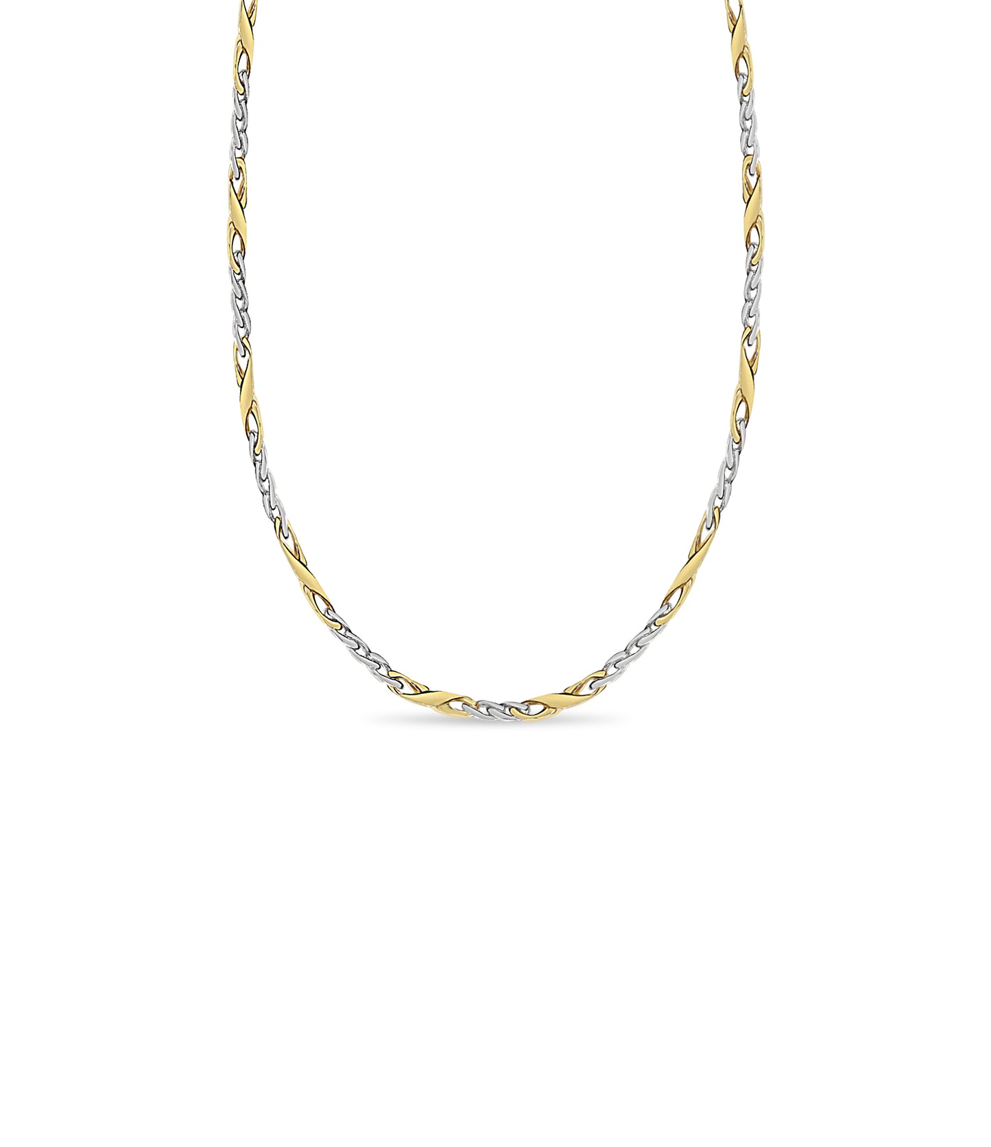 XO Curb Solid Gold Handmade Necklace , 6mm, 16-30 Inch