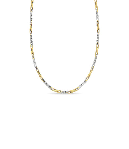 XO Curb Solid Gold Handmade Necklace , 6mm, 16-30 Inch