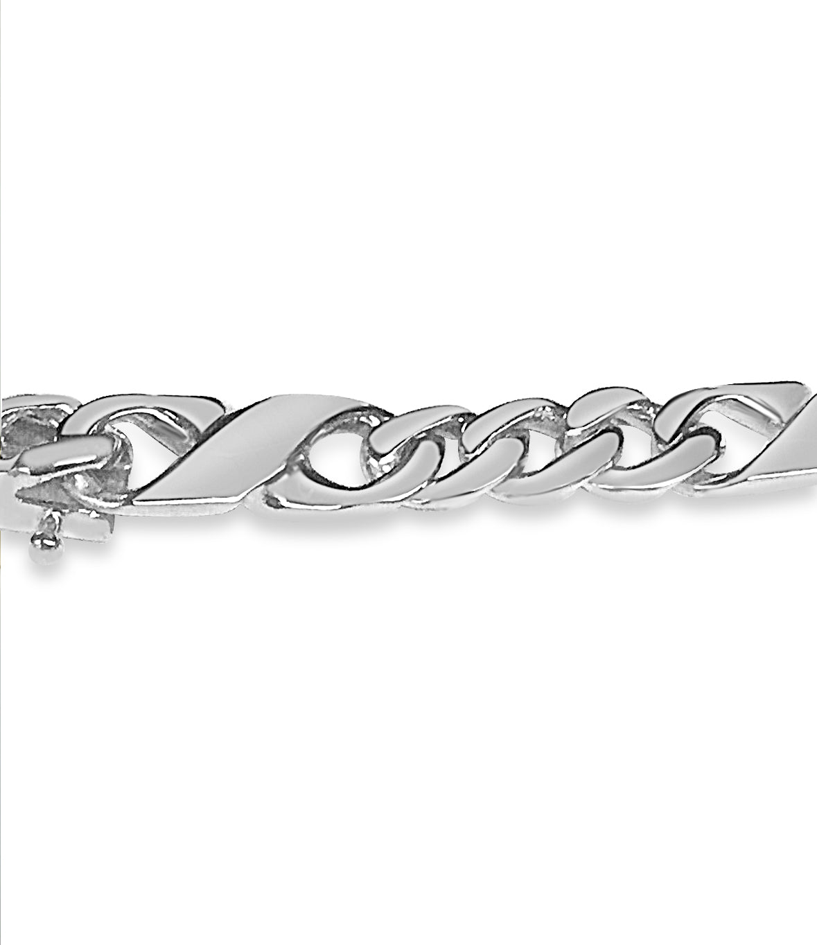 XO Curb Solid Gold Handmade Bracelet , 6mm, 6.5-10 Inch
