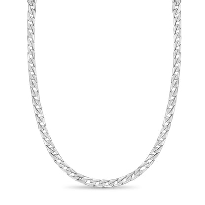 Curb Solid Gold Handmade Necklace , 7mm, 16-30 Inch