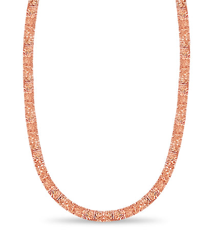 Nugget Solid Gold Handmade Necklace , 17mm, 16-30 Inch