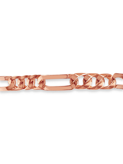 Figaro Solid Gold Handmade Bracelet , 8mm, 6.5-10 Inch