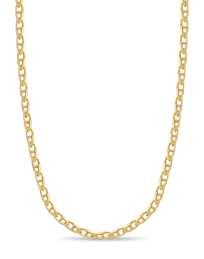 Mariner Solid Gold Handmade Necklace , 11mm, 16-30 Inch