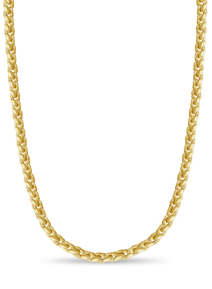 Curb Solid Gold Handmade Necklace , 13mm, 16-30 Inch