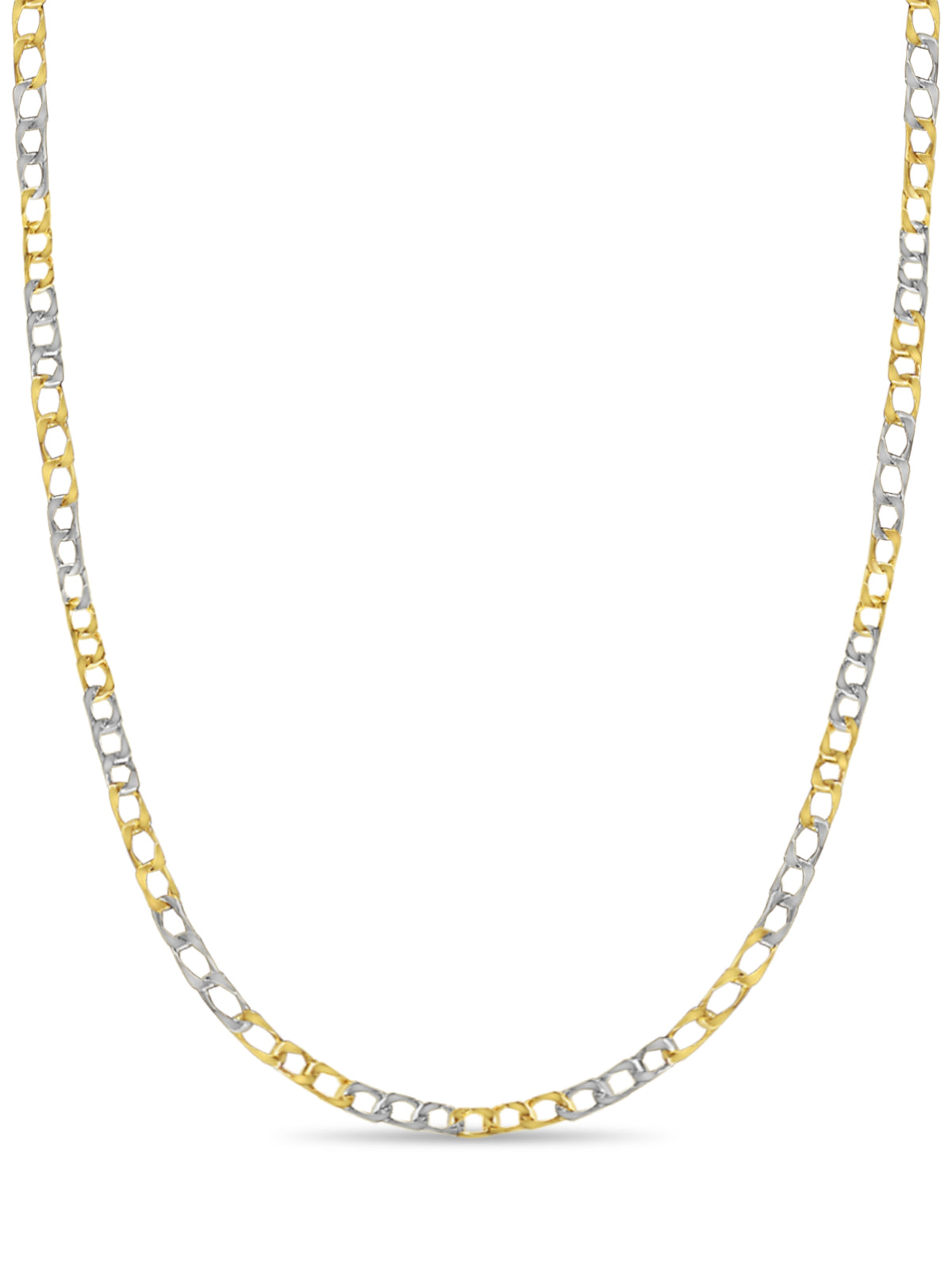 Curb Solid Gold Handmade Necklace , 10mm, 16-30 Inch