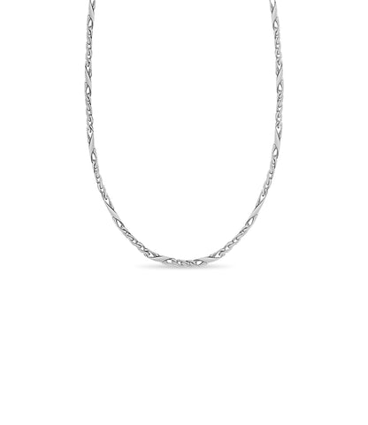 XO Curb Solid Gold Handmade Necklace , 6mm, 16-30 Inch