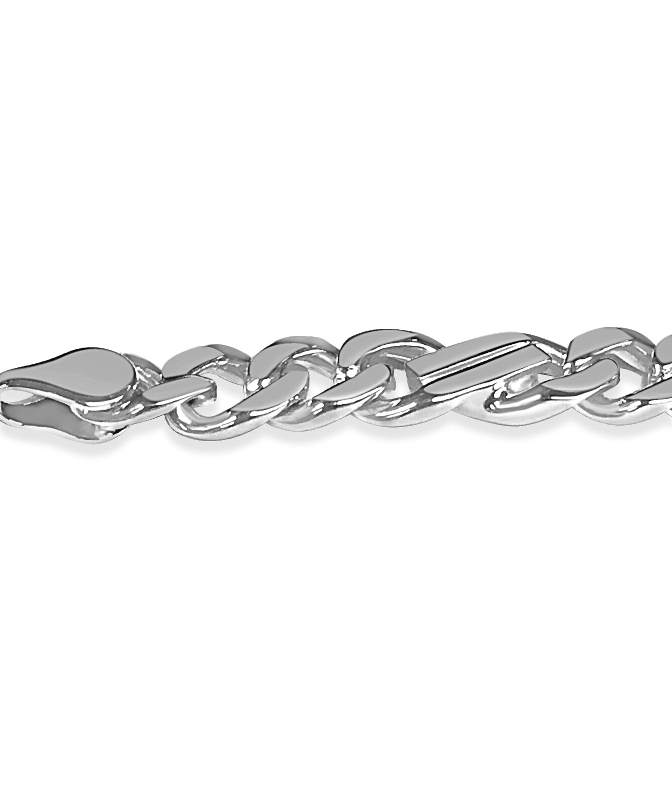 Curb Solid Gold Handmade Bracelet , 7mm, 6.5-10 Inch