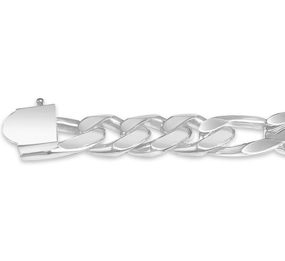 ID Figaro Solid Gold Handmade Bracelet , 12mm, 6.5-10 Inch