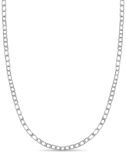 Curb Solid Gold Handmade Necklace , 10mm, 16-30 Inch