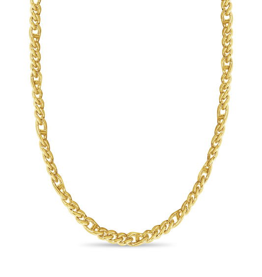 Mariner Solid Gold Handmade Necklace , 7mm, 16-30 Inch