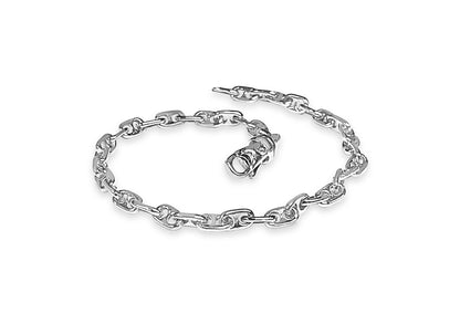 Anchor Mariner Solid Gold Handmade Bracelet , 5mm, 6.5-10 Inch