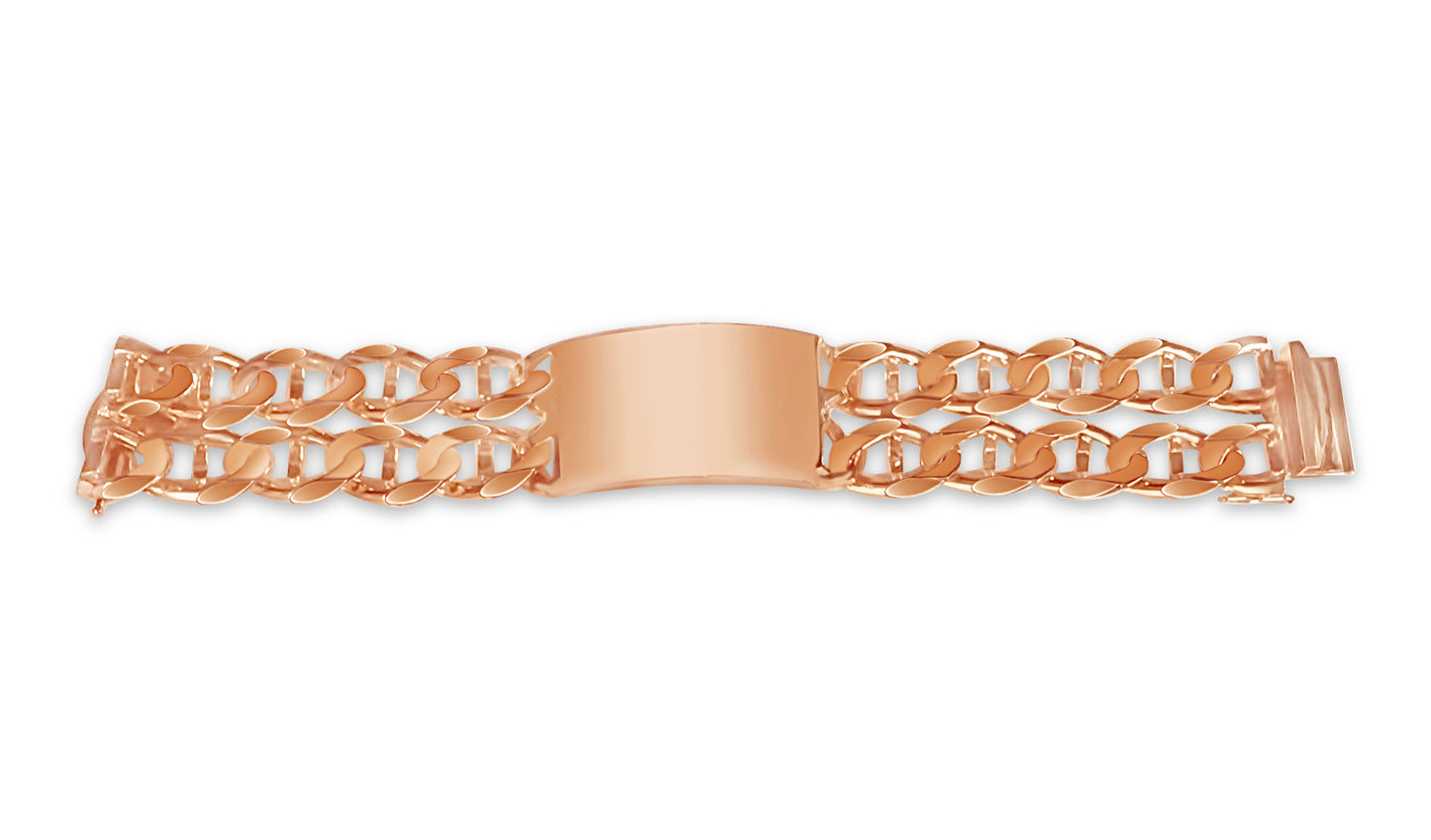 ID Mariner Solid Gold Handmade Bracelet , 28mm, 6.5-10 Inch