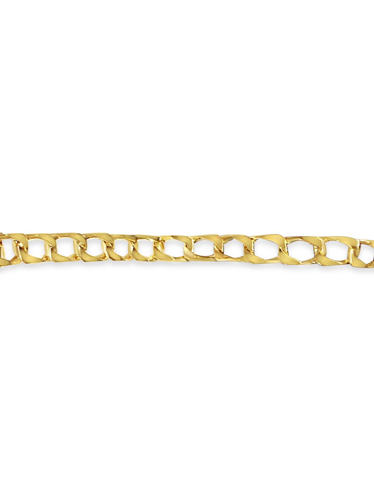 Curb Solid Gold Handmade Bracelet , 10mm, 6.5-10 Inch