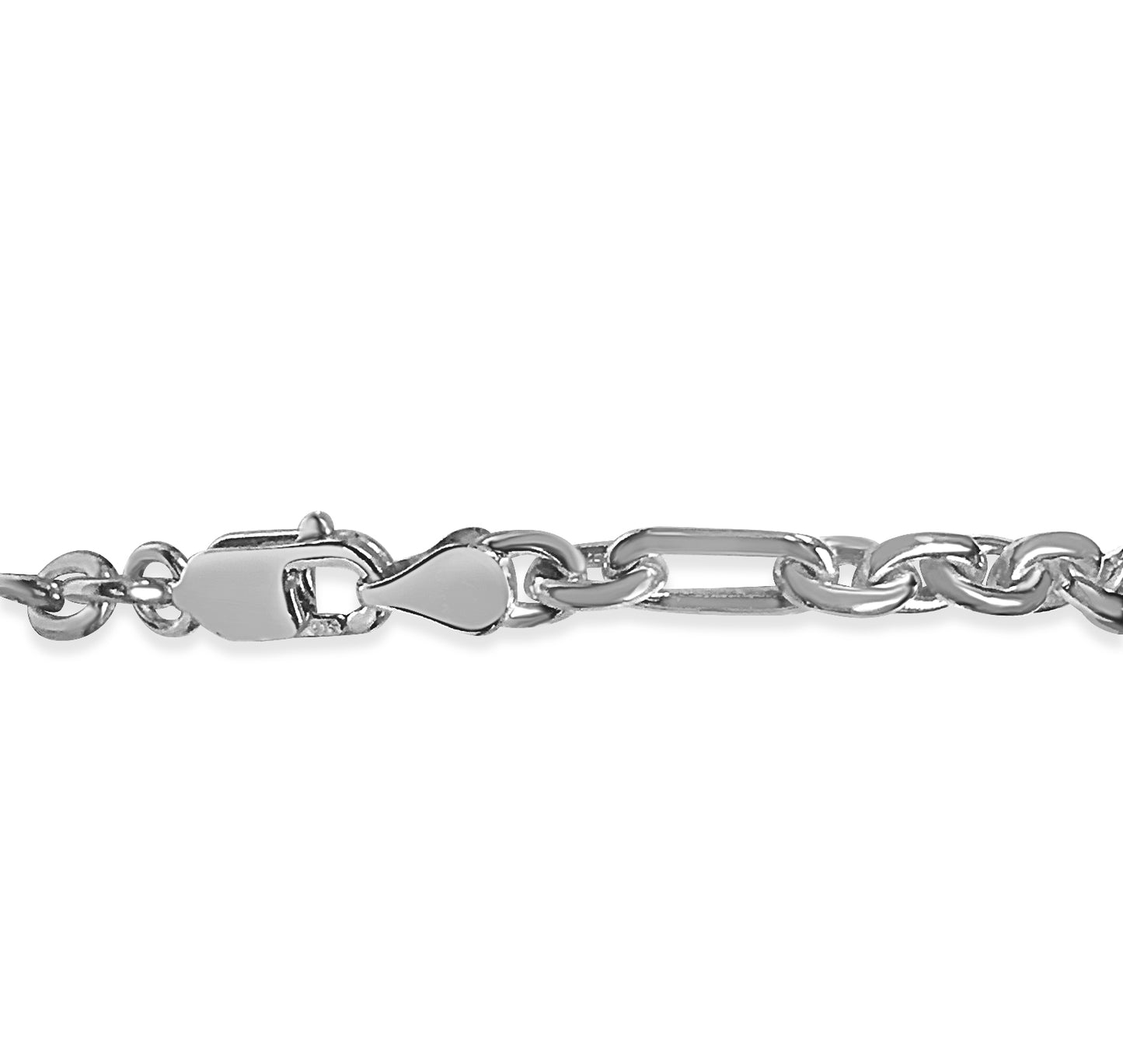 Rolo (Figaro) Solid Gold Handmade Bracelet , 5mm, 6.5-10 Inch