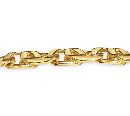 Tiger Eye Solid Gold Handmade Bracelet , 8mm, 6.5-10 Inch