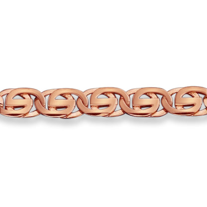 Tiger Eye Solid Gold Handmade Bracelet , 9mm, 6.5-10 Inch