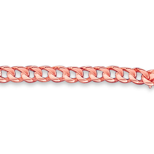 ID Curb Solid Gold Handmade Bracelet , 9mm, 6.5-10 Inch