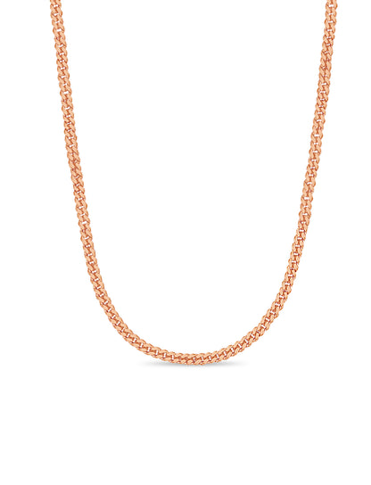 Curb Solid Gold Handmade Necklace , 12mm, 16-30 Inch