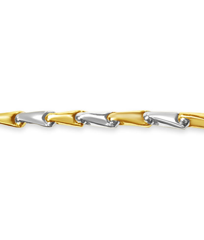 Cylinder Tube Solid Gold Handmade Bracelet , 7mm, 6.5-10 Inch