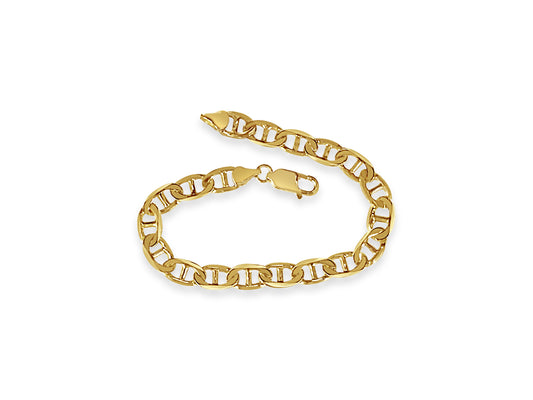 Mariner Solid Gold Handmade Bracelet , 8mm, 6.5-10 Inch