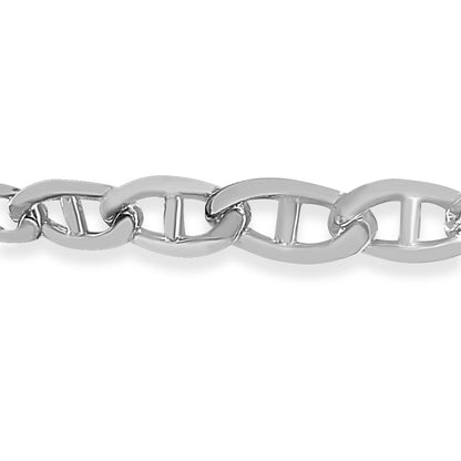 Anchor Mariner Solid Gold Handmade Bracelet , 9mm, 6.5-10 Inch