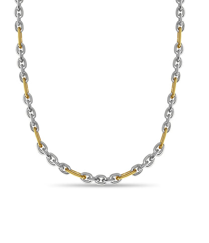 Rolo (Figaro) Solid Gold Handmade Necklace , 5mm, 16-30 Inch