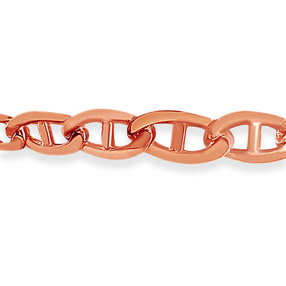 Anchor Mariner Solid Gold Handmade Bracelet , 9mm, 6.5-10 Inch