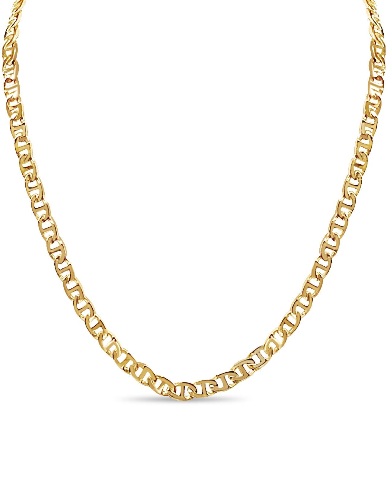 Mariner Solid Gold Handmade Necklace , 7mm, 16-30 Inch